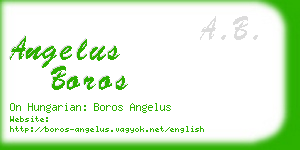 angelus boros business card